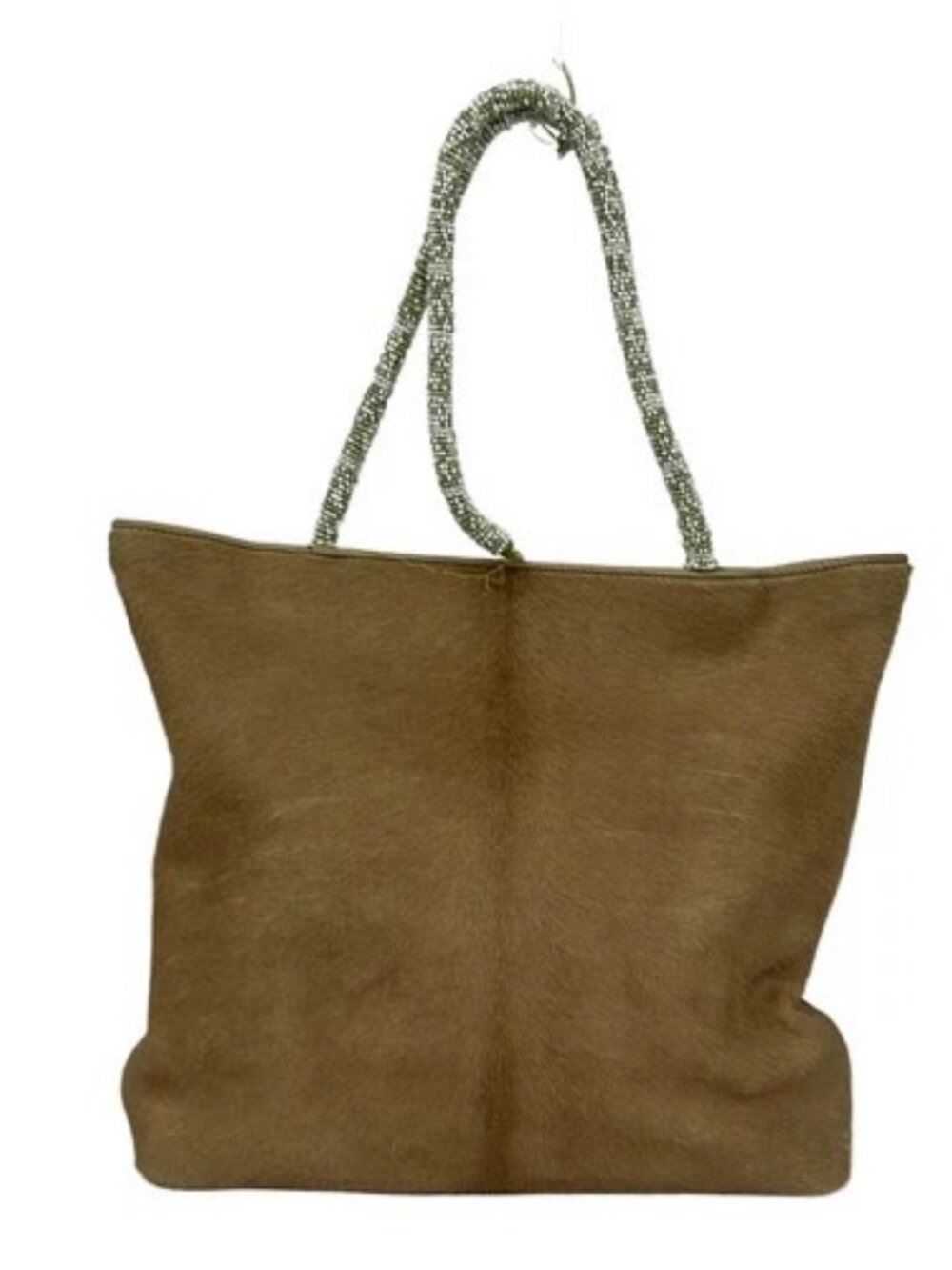 DIOR/ChristianDior - Light Brown Light Green White Unborn Calf Leather Tote Bag - Picture 3 of 14